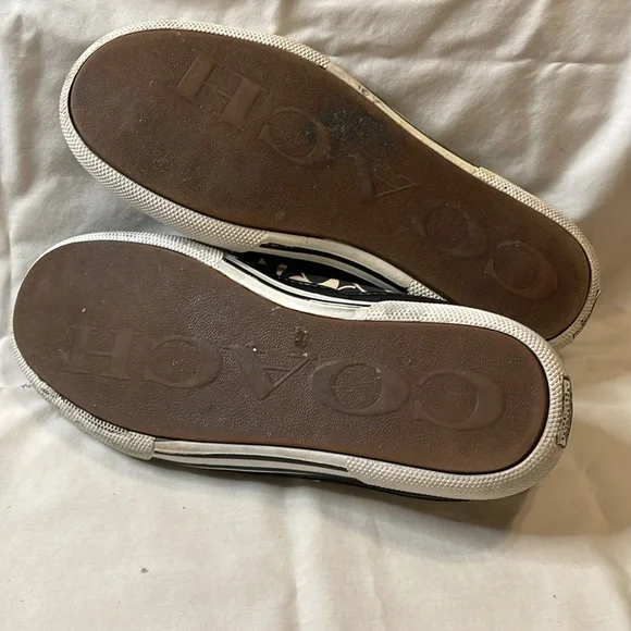 Coach Black And White Sneakers Women Size 8.5 - Picture 5 of 9